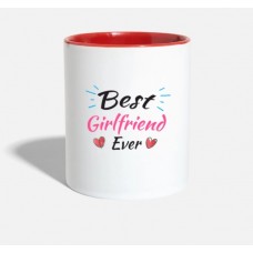 Best Girlfriend Ever White/Red Mugs